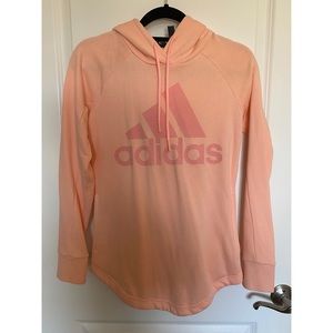 adidas hoodie in peach color